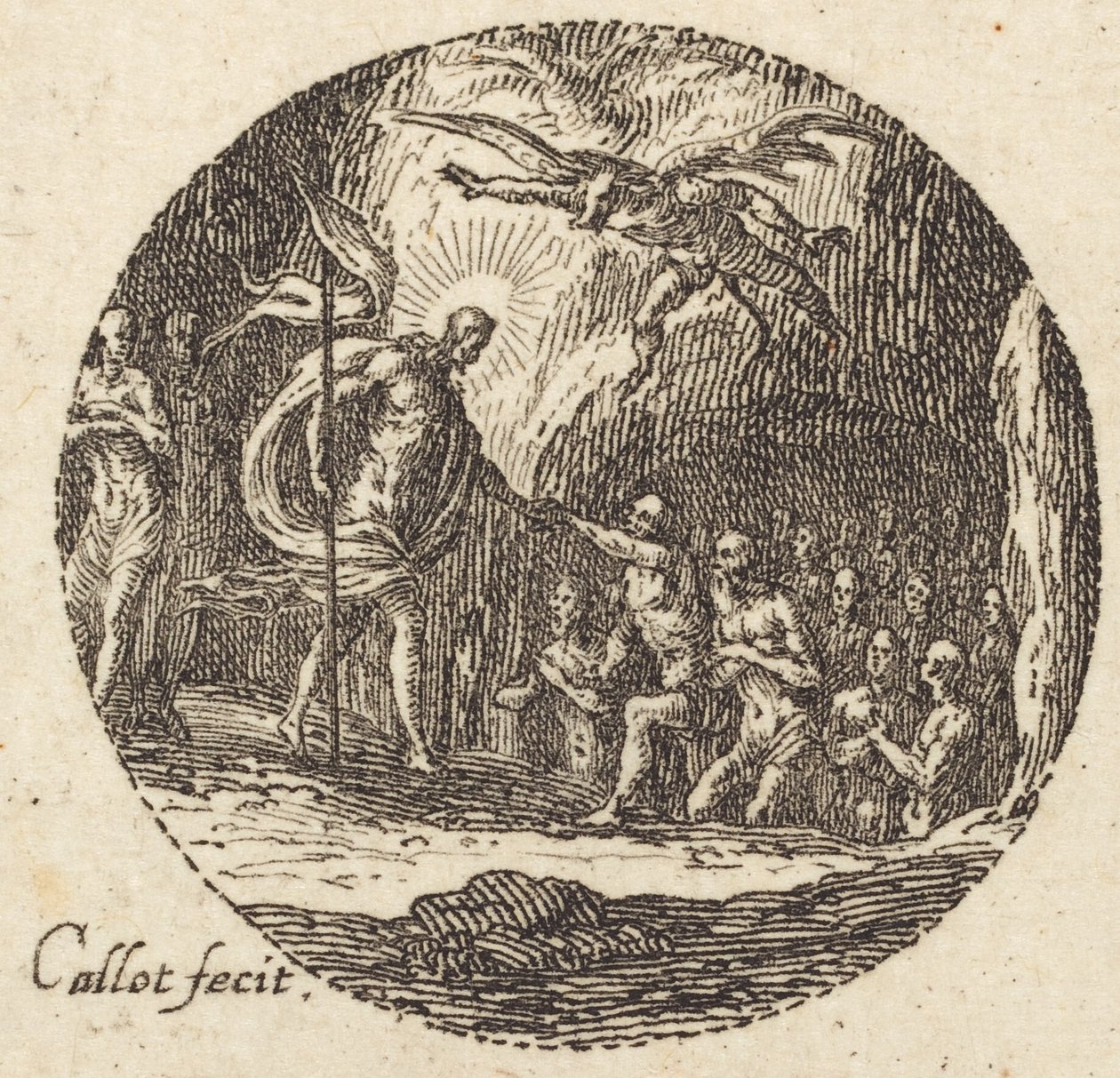 Gravleggingen, ca. 1631. av Jacques Callot