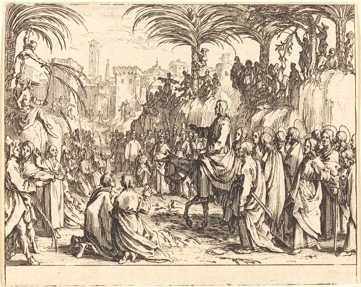 Inntoget i Jerusalem av Jacques Callot