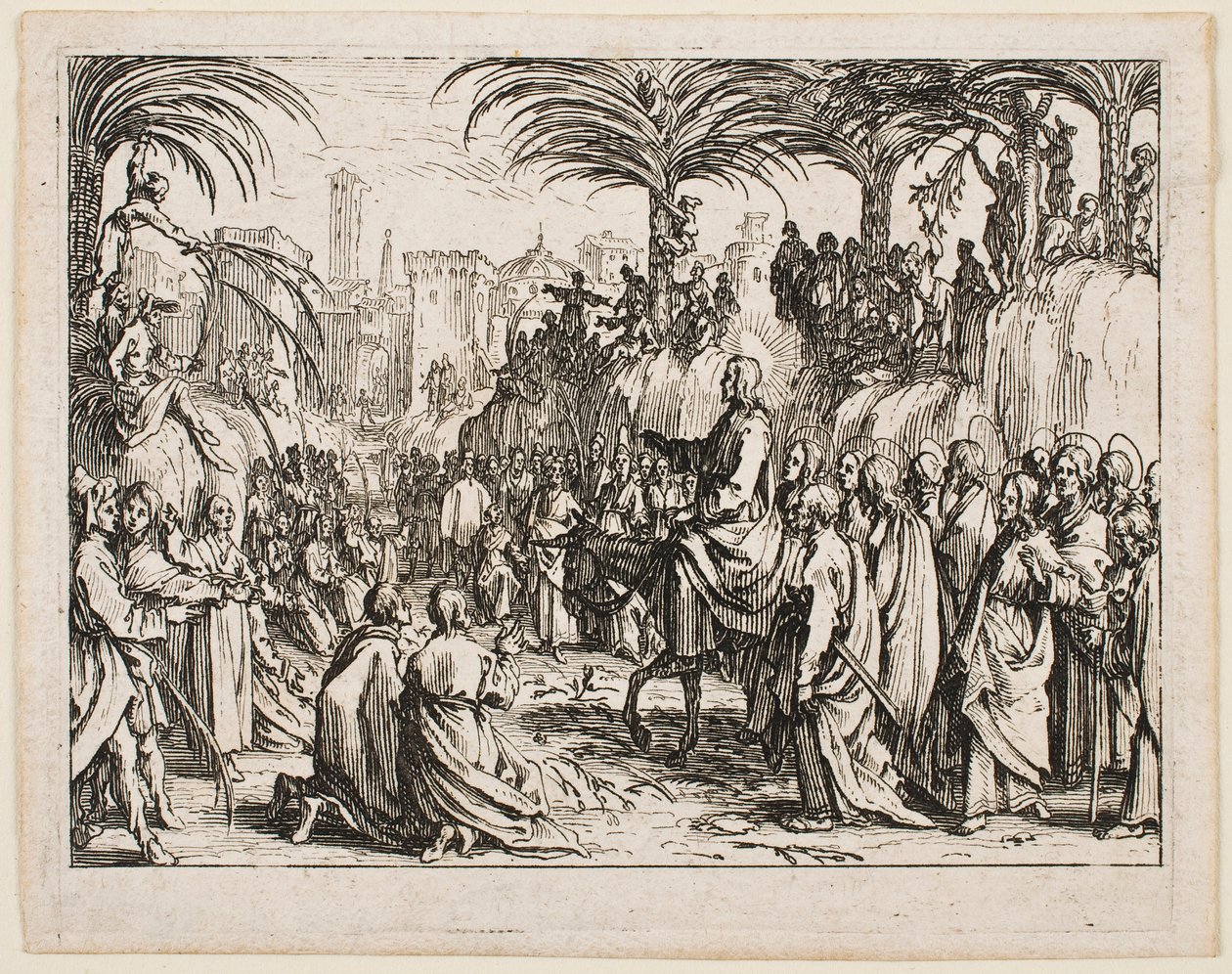 Inntoget i Jerusalem, fra serien «Det nye testamentet» av Jacques Callot