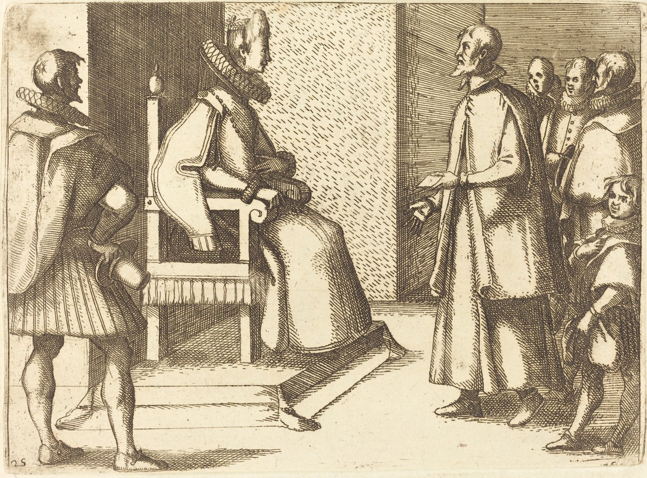 Toscanas utsending takker dronningen av Jacques Callot