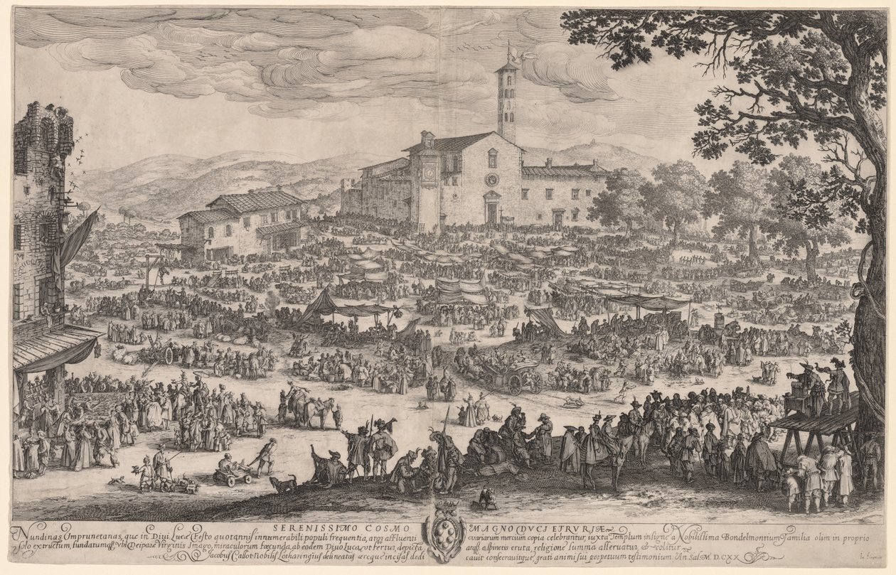 Messen på Impruneta av Jacques Callot