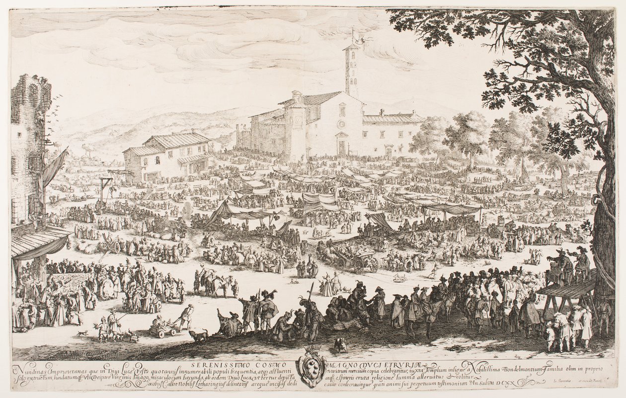 Markedet i L’Impruneta av Jacques Callot