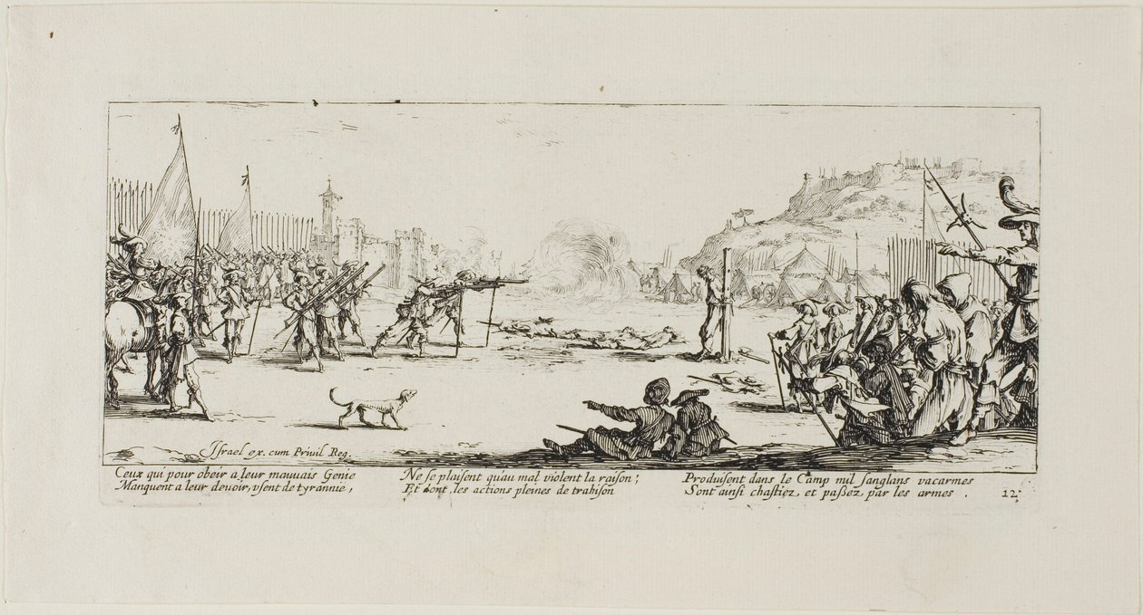 The Firing Squad, plate tolv fra The Miseries of War av Jacques Callot