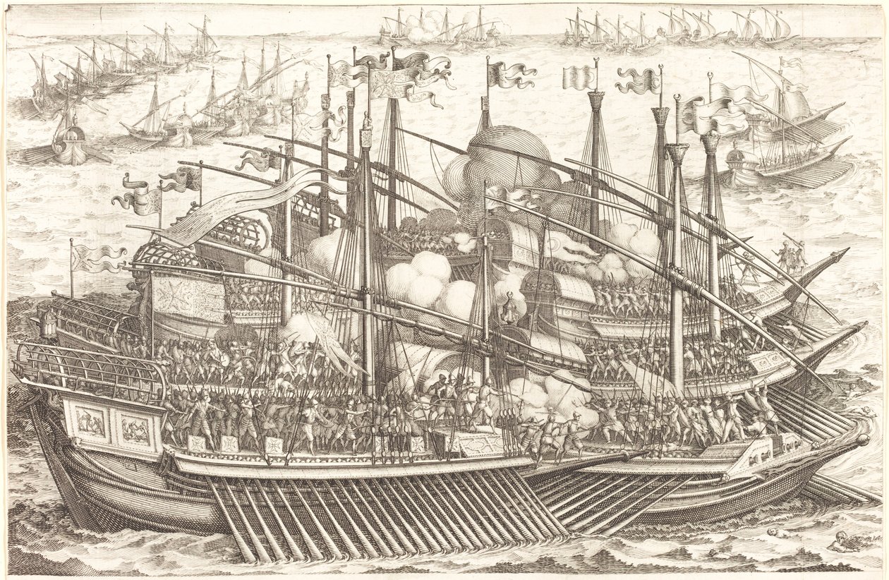 Det første sjøslaget av Jacques Callot