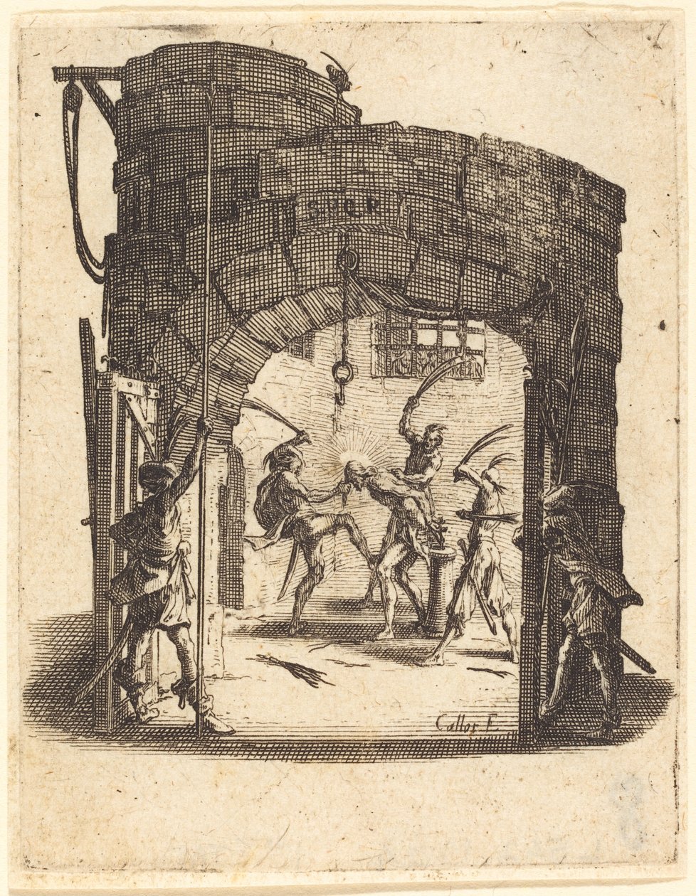 Flageleringen, ca. 16241625. av Jacques Callot