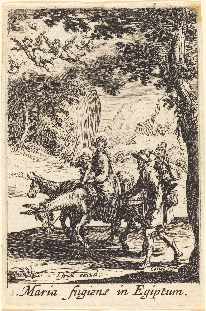 Flukten til Egypt, i eller etter 1630. av Jacques Callot