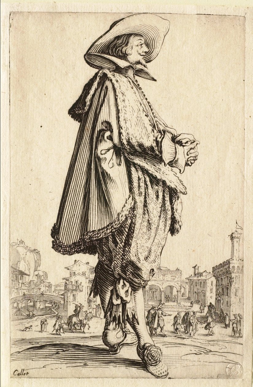 Gentlemannen med foldede hender av Jacques Callot