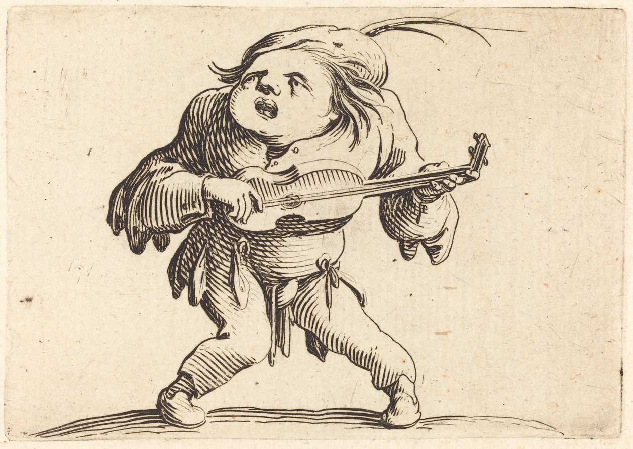 Gitarspilleren av Jacques Callot