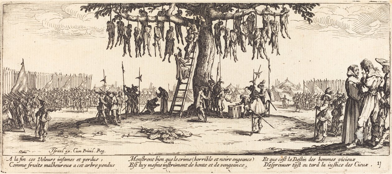 Hengingen, ca. 1633. av Jacques Callot