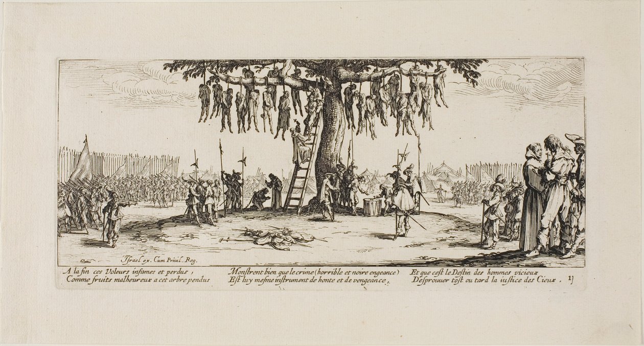 The Hanging, plate elleve fra The Miseries of War av Jacques Callot