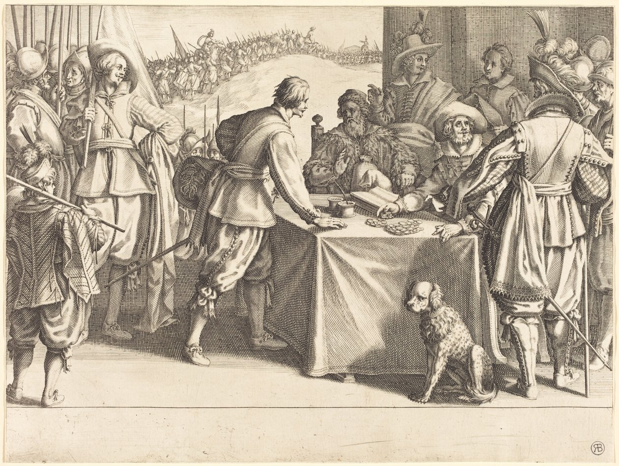 Rekrutteringen av troppene av Jacques Callot