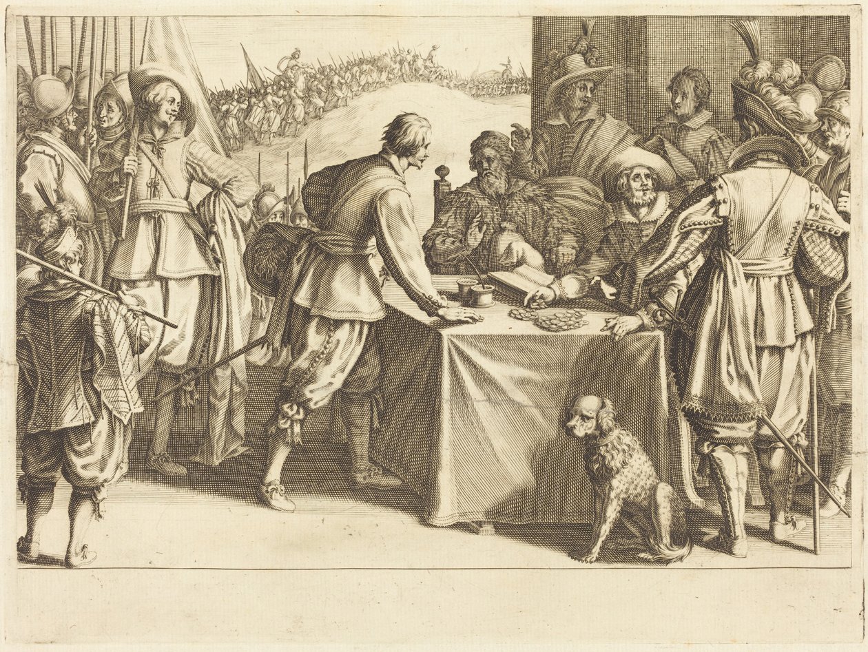 Rekrutteringen av troppene av Jacques Callot