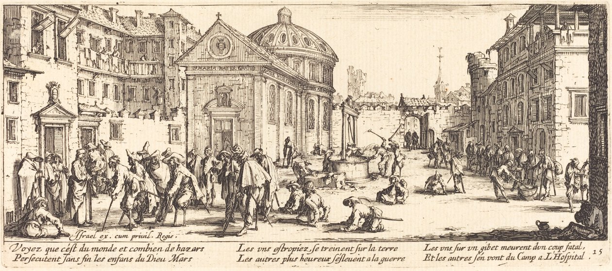 Sykehuset, ca. 1633. av Jacques Callot
