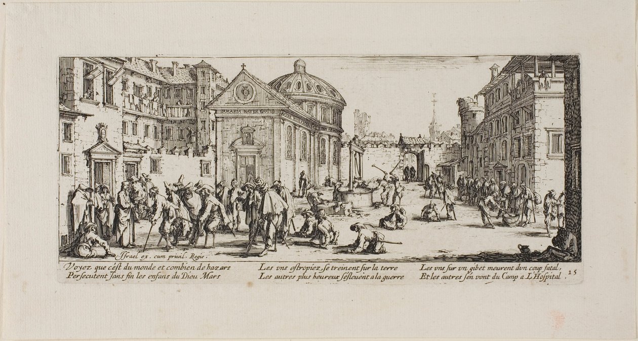 The Hospital, plate femten fra The Miseries of War av Jacques Callot