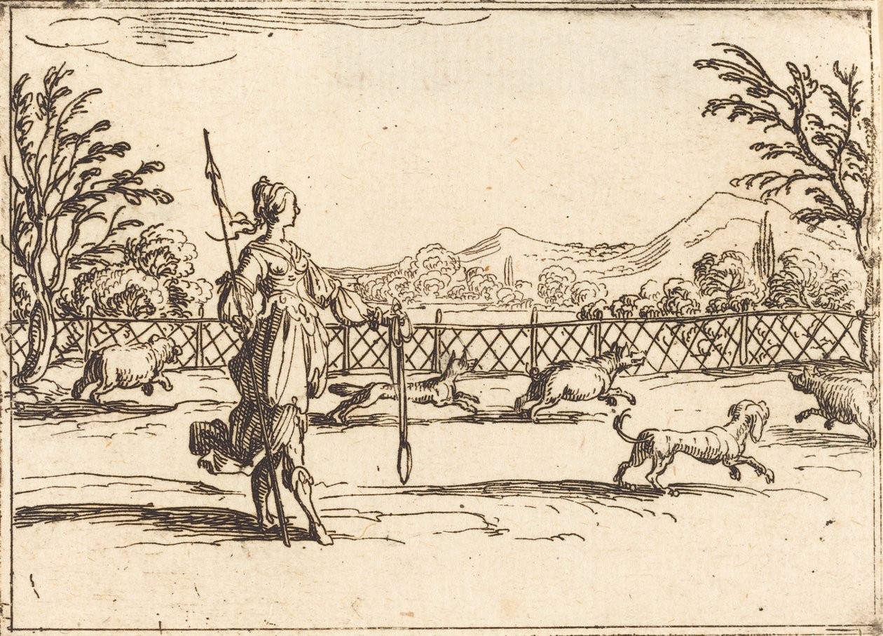 Jegerinnen. av Jacques Callot