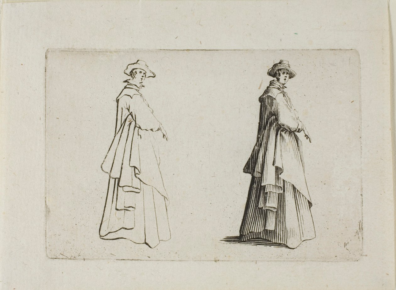 The Lady with Full Clothing, fra The Caprices av Jacques Callot