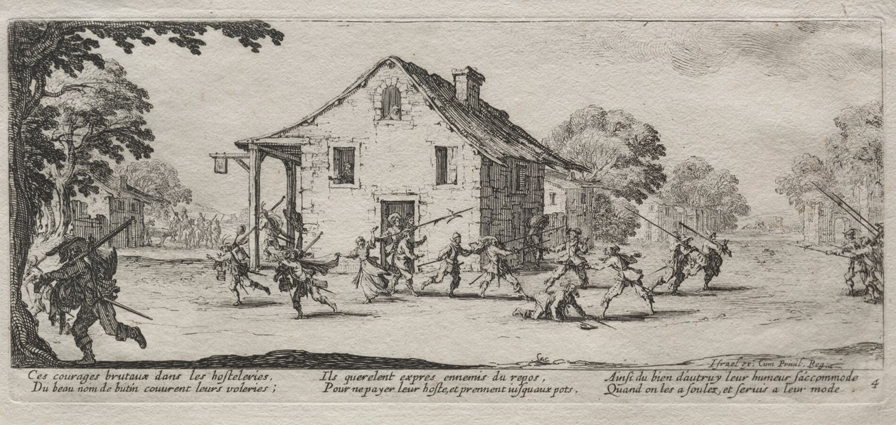 The Large Miseries of War: Marauding, 1633. av Jacques Callot