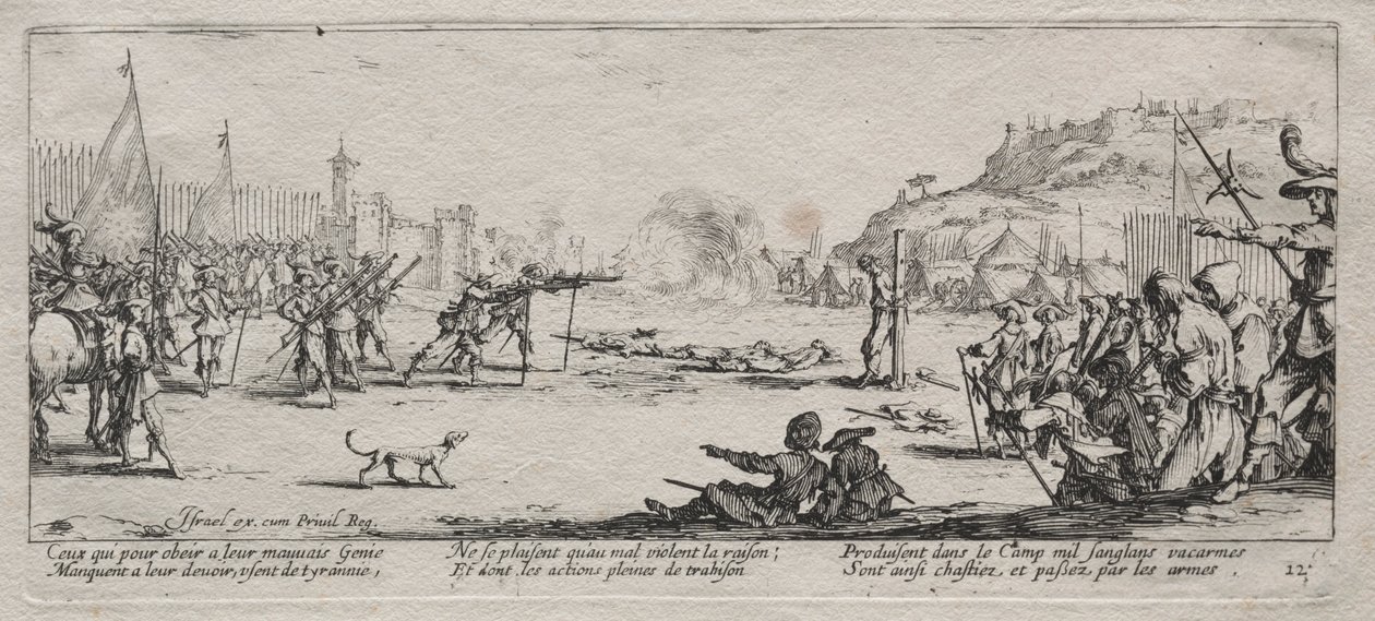 The Large Miseries of War: The Firing Squad, 1633. av Jacques Callot