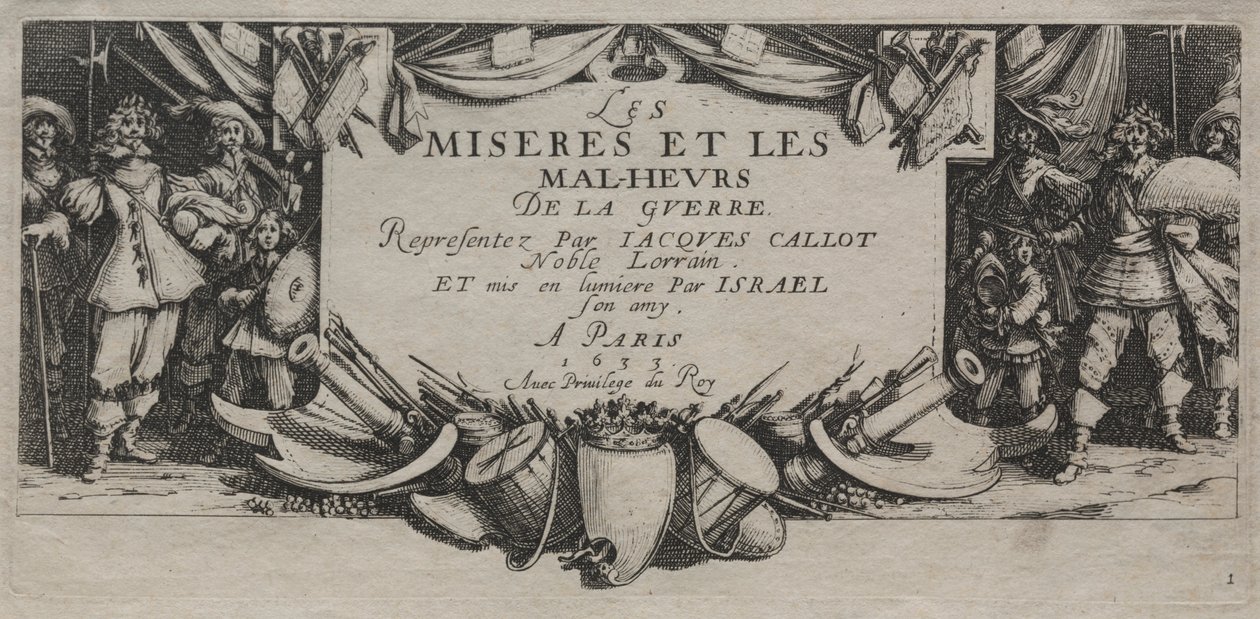 The Large Miseries of War: Tittelside av Jacques Callot