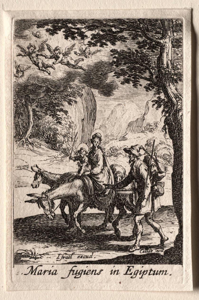 The Life of the Virgin: The Flight into Egypt. av Jacques Callot