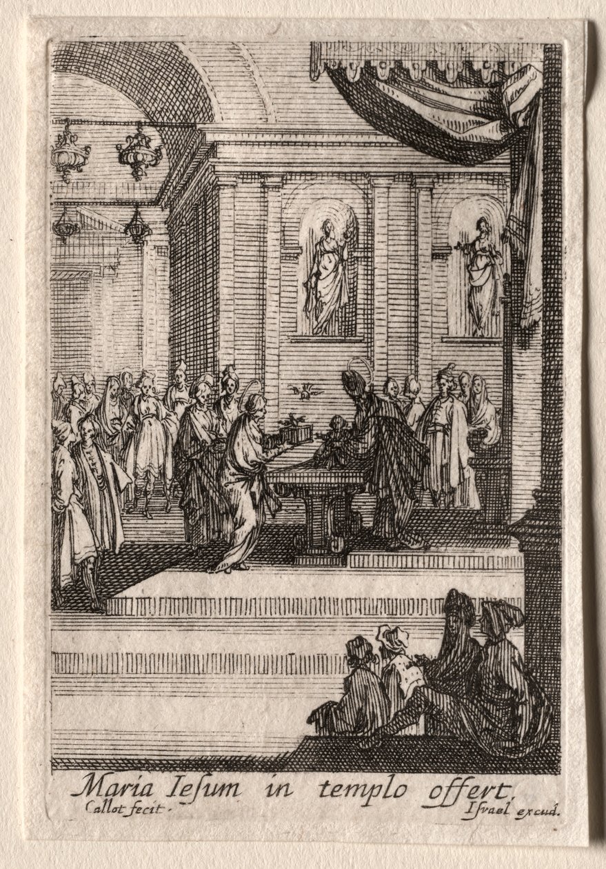 Jomfruens liv: Presentasjonen av Kristus i tempelet av Jacques Callot