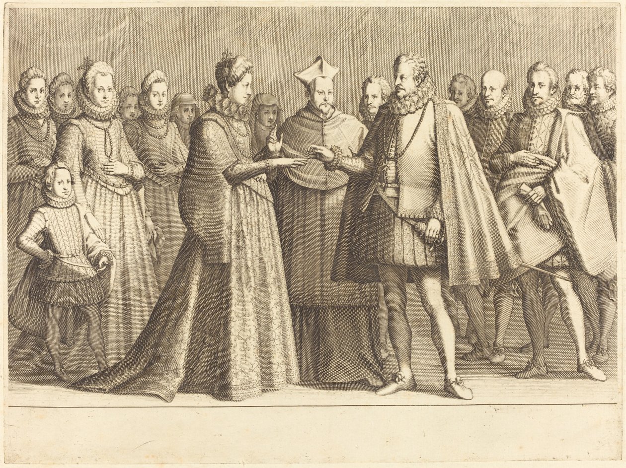 Ekteskapet til Ferdinando og Christine av Lorraine av Jacques Callot