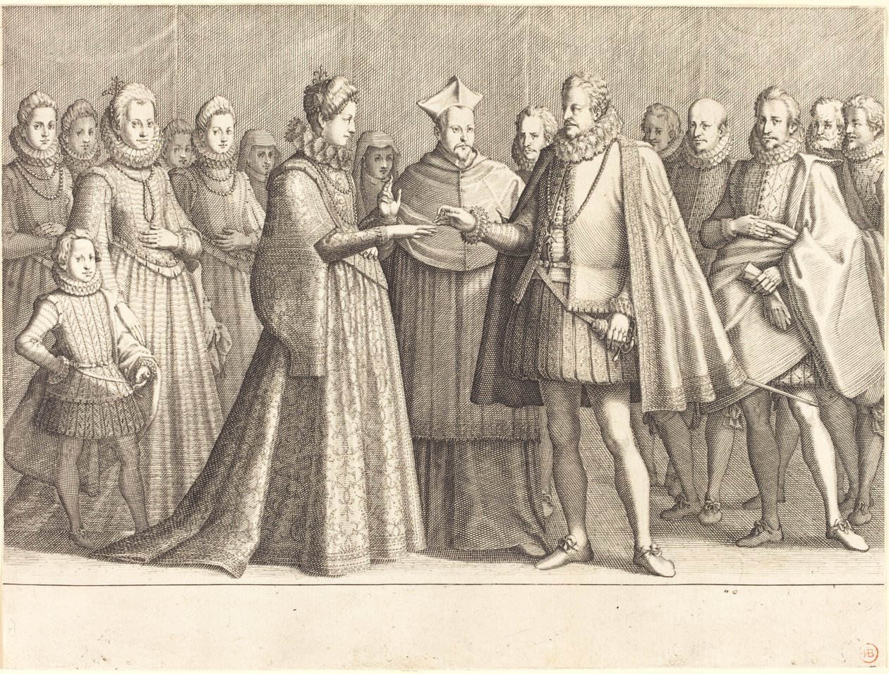 Ekteskapet til Ferdinando og Christine av Lorraine av Jacques Callot