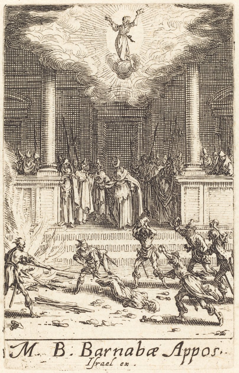 Martyrdommen til Saint Barnabas av Jacques Callot