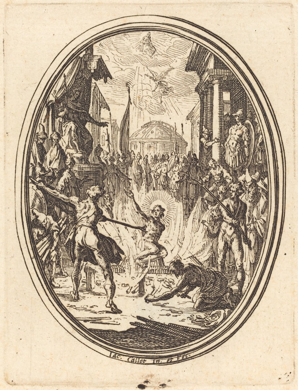 Saint Lawrences martyrium av Jacques Callot