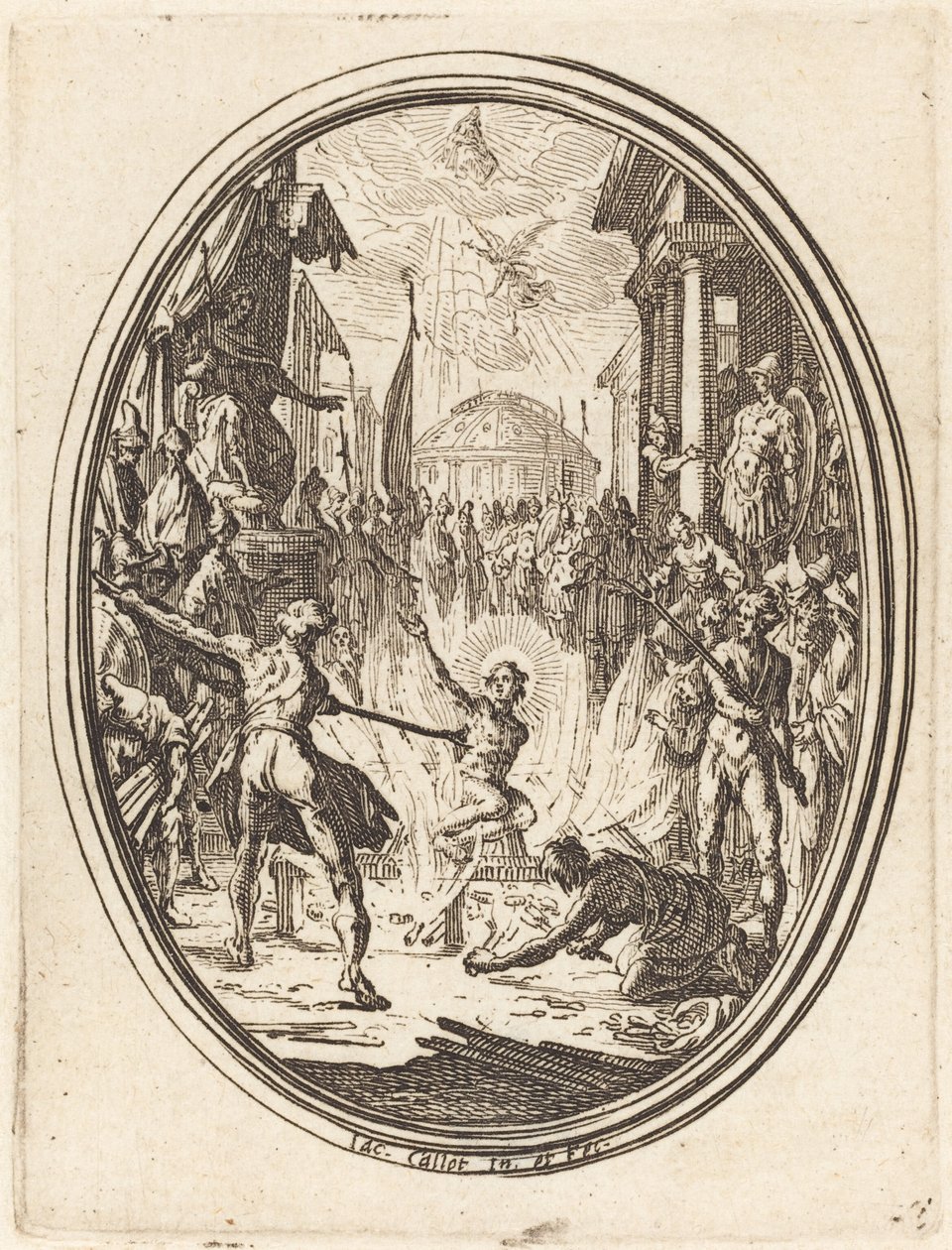 Saint Lawrences martyrium av Jacques Callot