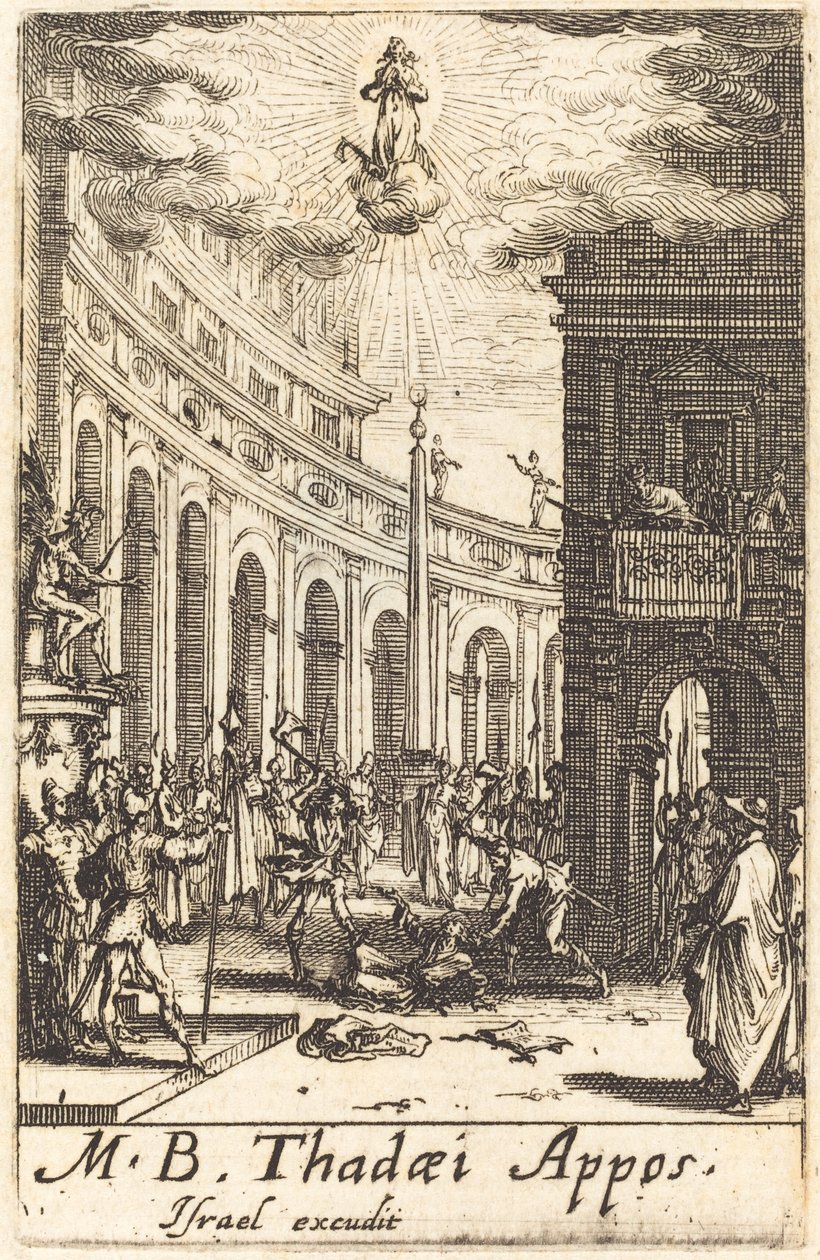 Martyrdommen til Saint Thaddeus av Jacques Callot