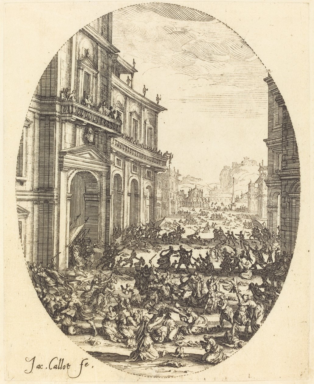 Massakren på de uskyldige, andre plate av Jacques Callot