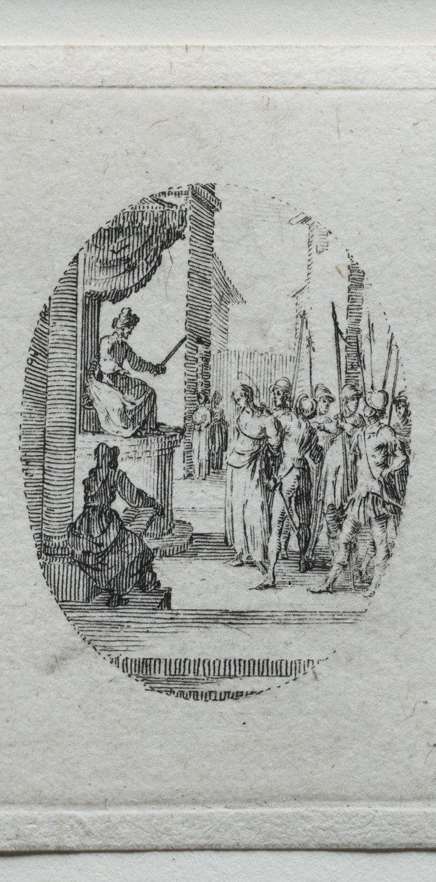 Lidenskapens mysterier: Kristus før Pilatus av Jacques Callot