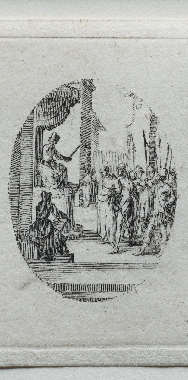 Lidenskapens mysterier: Kristus før Pilatus. av Jacques Callot