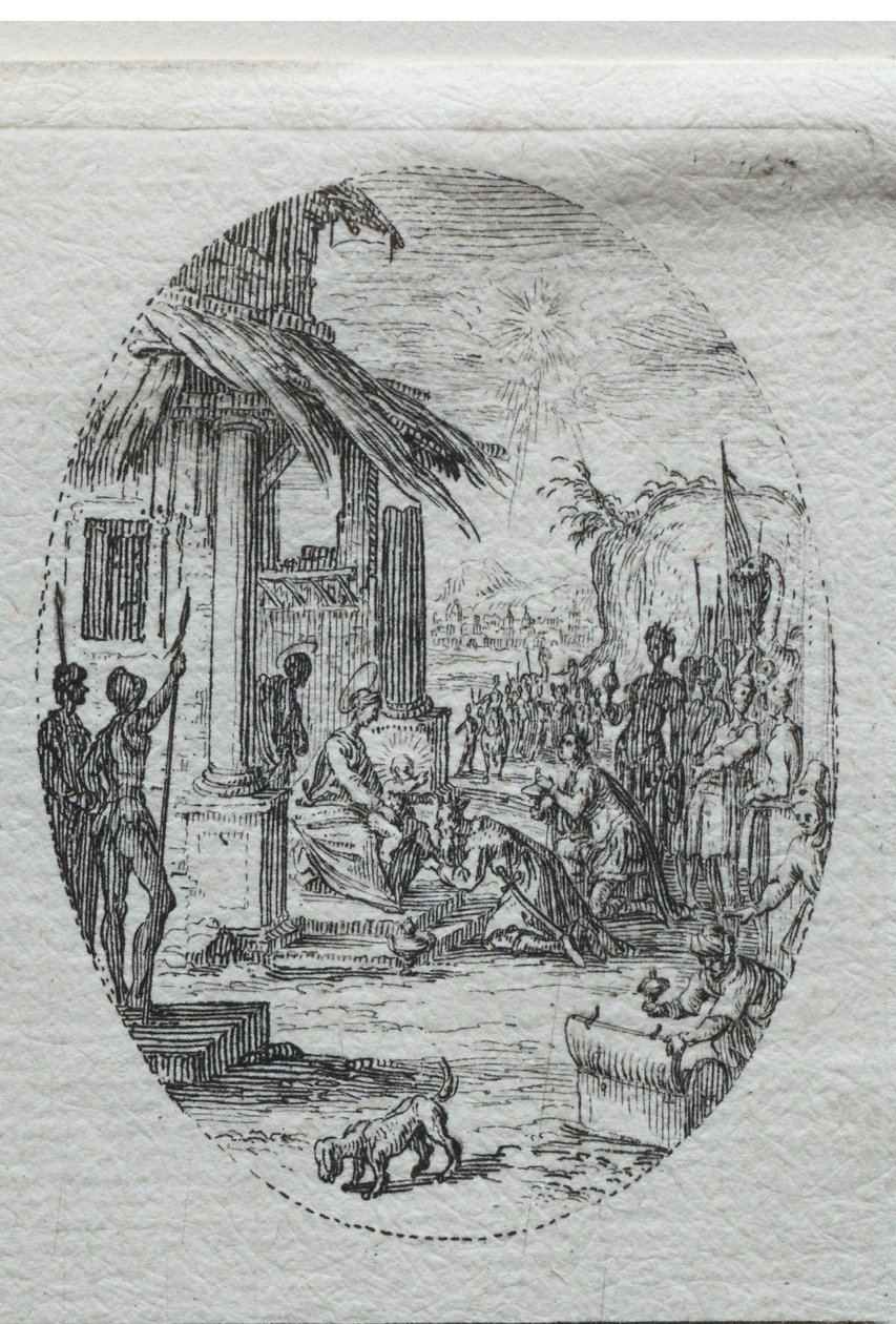 The Mysteries of the Passion: The Adoration of the Kings. av Jacques Callot