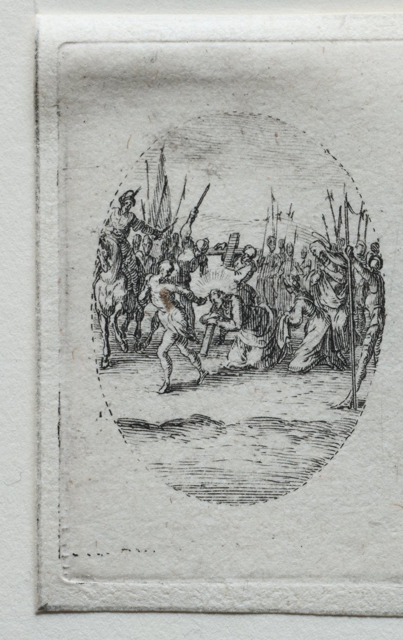 Lidenskapens mysterier: Korsbæringen. av Jacques Callot