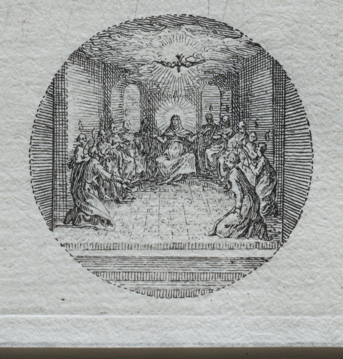 Lidenskapens mysterier: Den hellige ånds nedstigning av Jacques Callot
