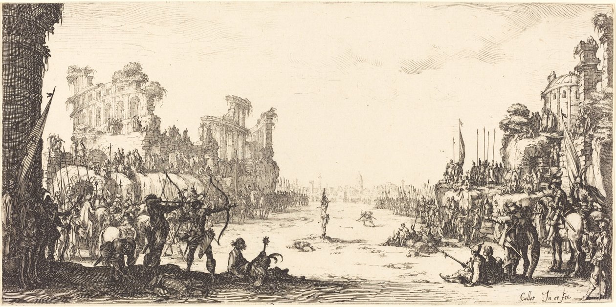 The Ordeal by Arrows (Saint Sebastian) av Jacques Callot