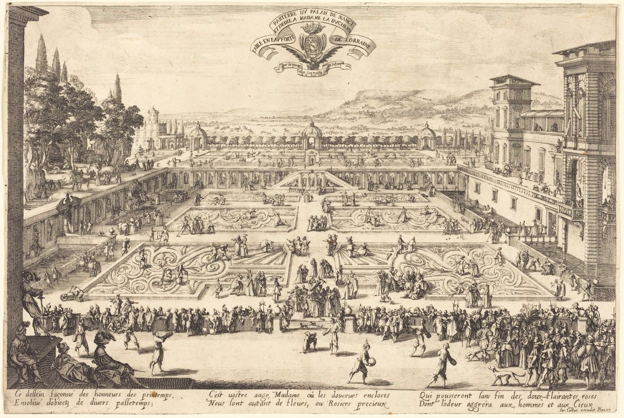 Slottshagene i Nancy av Jacques Callot