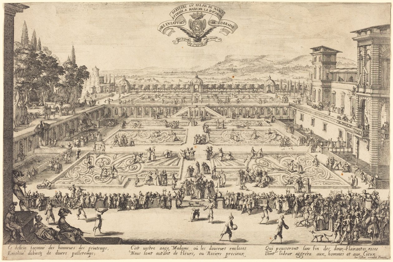 Slottsparkene i Nancy av Jacques Callot