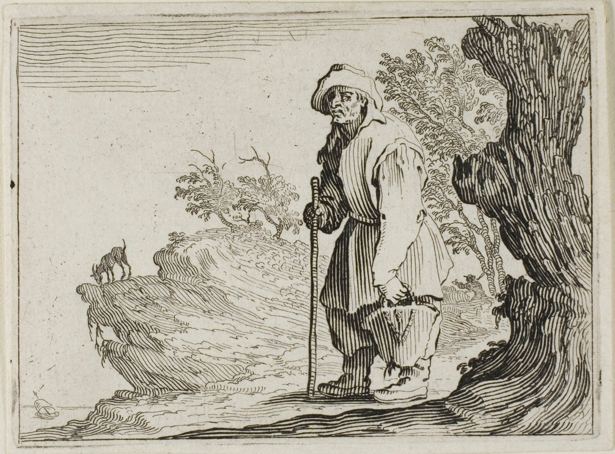 Bonden som bærer bagen sin, fra The Caprices av Jacques Callot