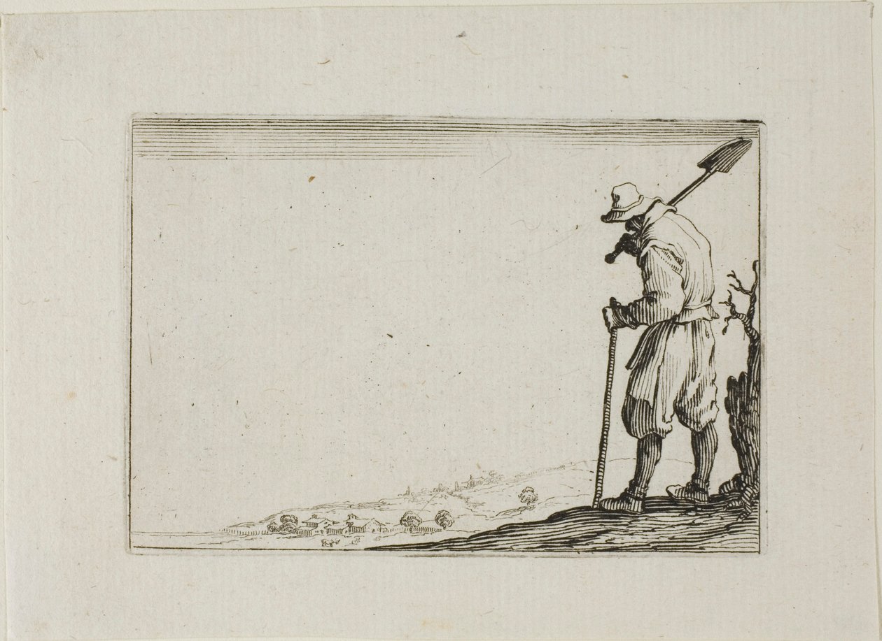 Bonden som bærer spaden på skulderen, fra The Caprices av Jacques Callot