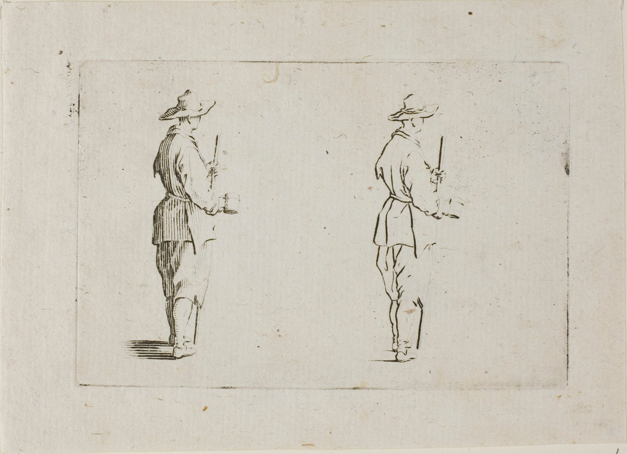 Bonden holder en beger, fra The Caprices av Jacques Callot