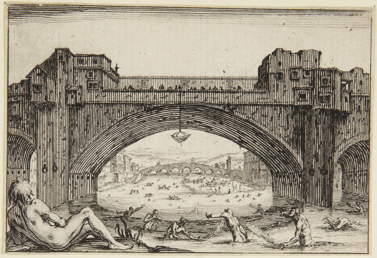 Ponte Vecchio, Firenze av Jacques Callot
