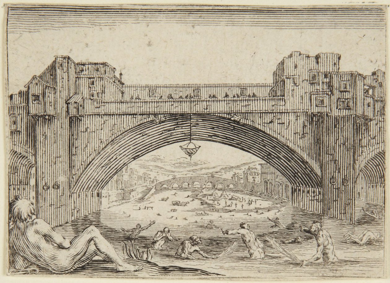 Ponte Vecchio, Firenze av Jacques Callot