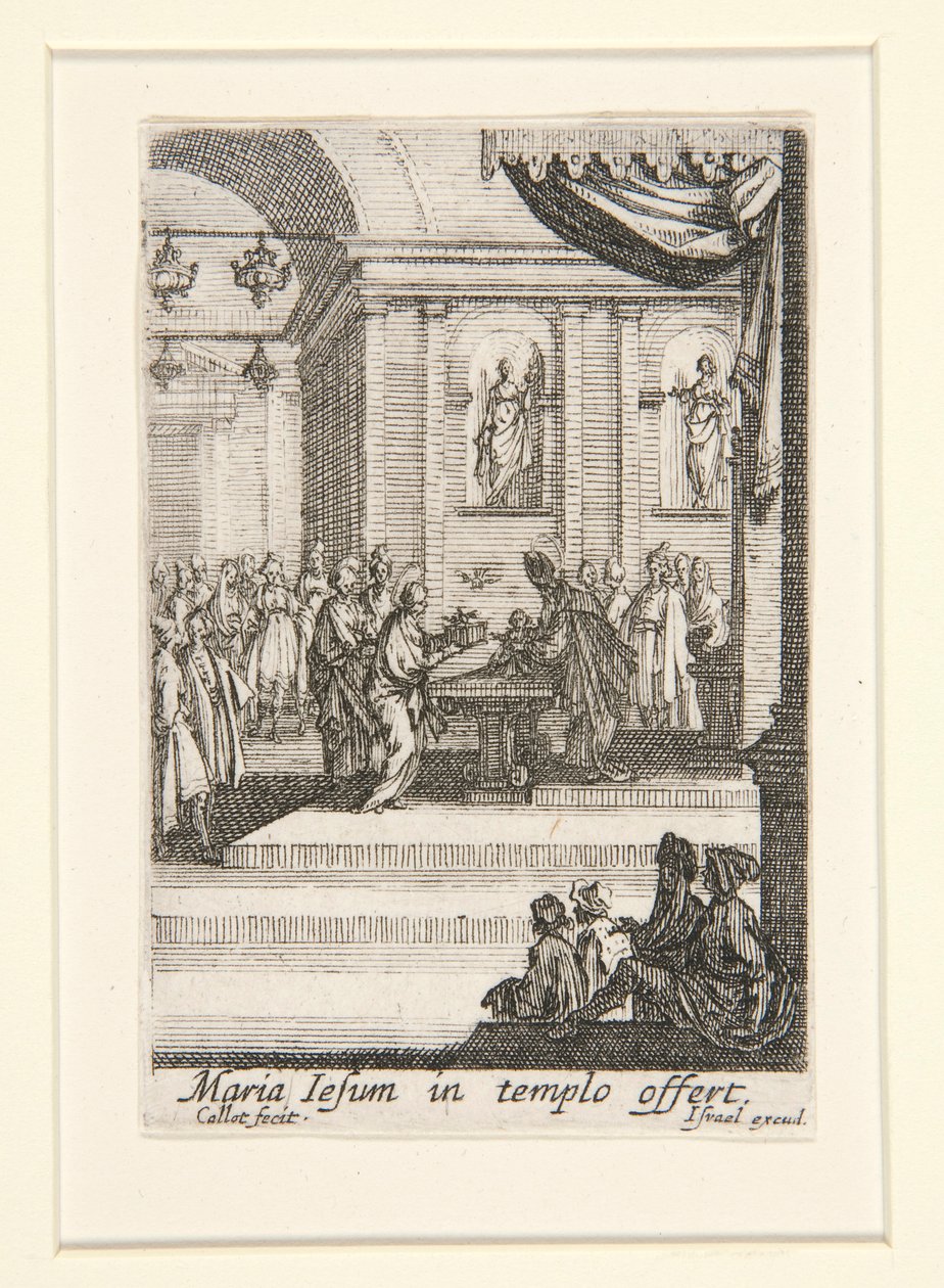 Kristi presentasjon, nr. 10 av Jomfruens liv av Jacques Callot