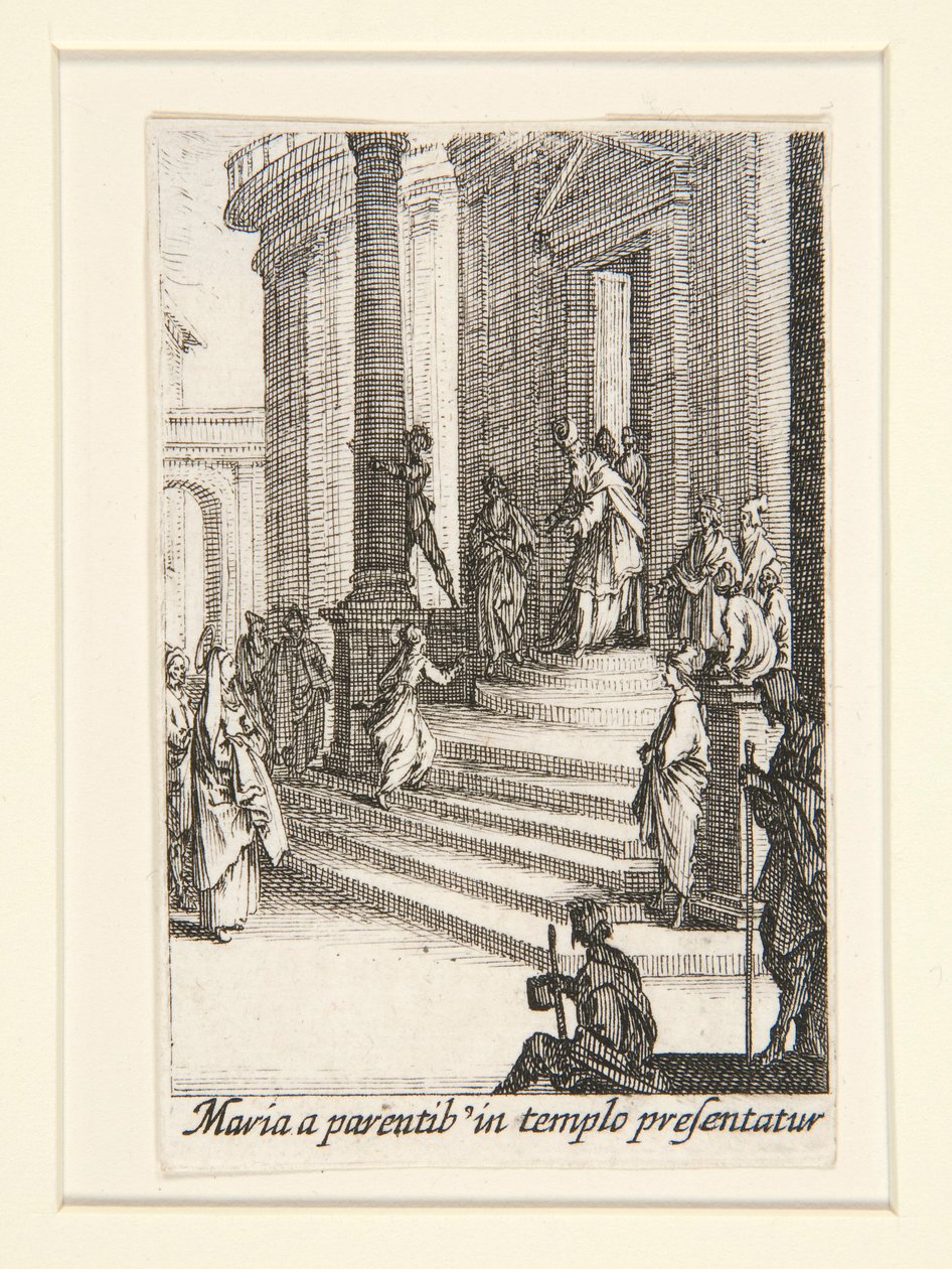 The Presentation of the Virgin, nr.3 fra The Life of the Virgin av Jacques Callot