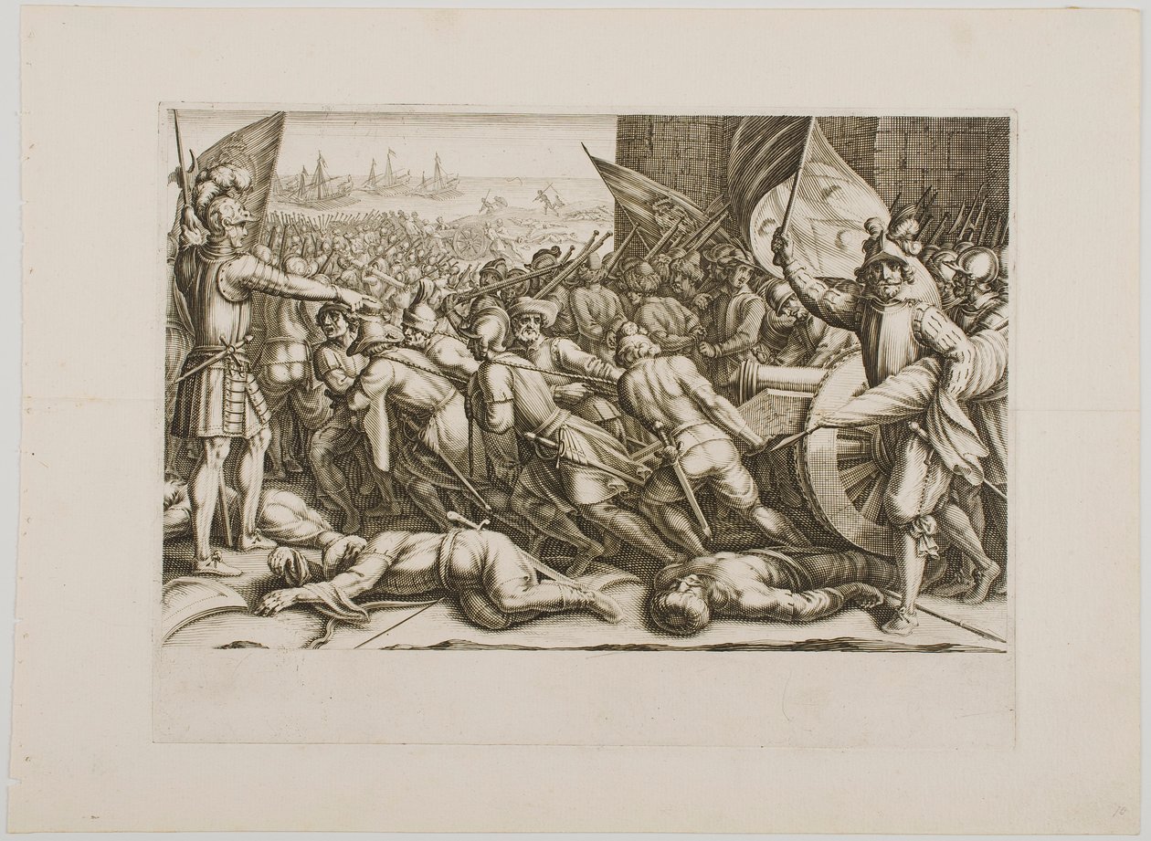 Troppenes gjeninnskiping, fra serien «Ferdinand de Medicis liv» av Jacques Callot