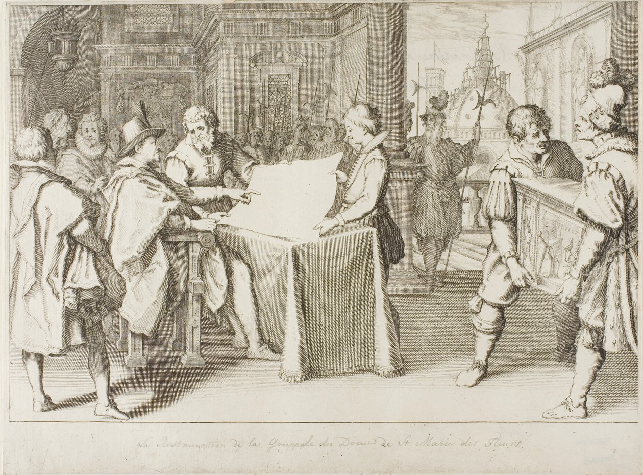 Restaureringen av kuppelen i Firenze av Jacques Callot