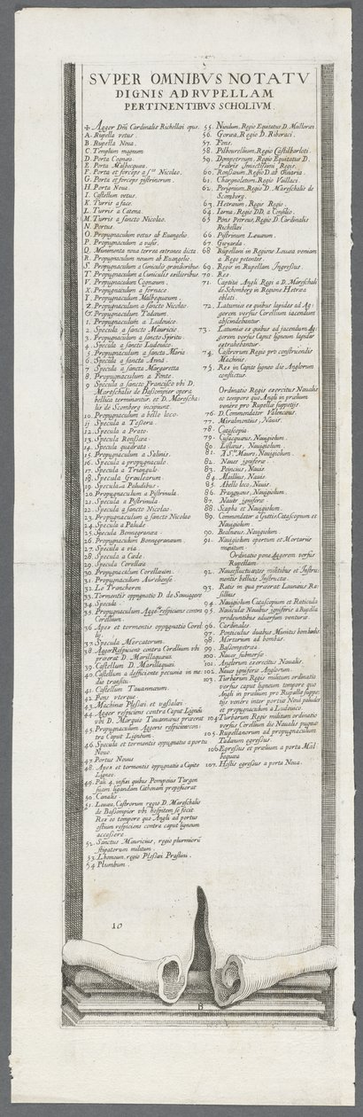 Beleiringen av La Rochelle: plansje 13 av Jacques Callot